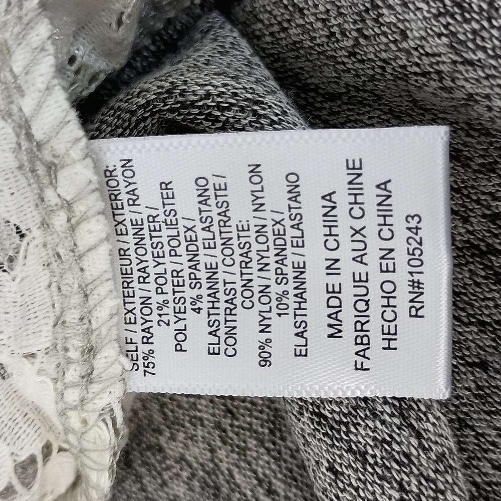 Bobeau Grey/Ivory Short Sleeve Blouse from Nordstrom rack - Picture 6 of 6